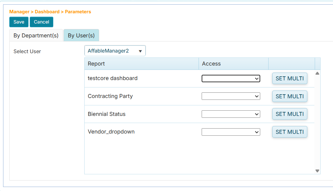 Dashboard Parameters