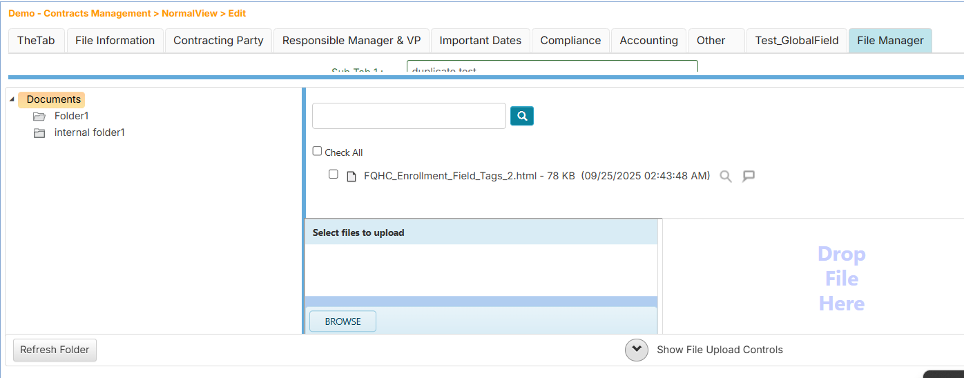 Drag and Drop Upload