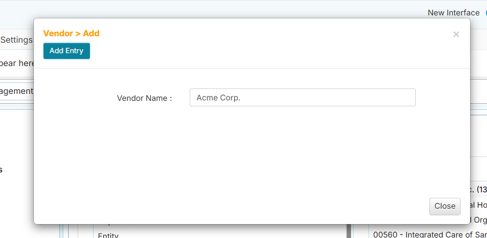 Global field add window