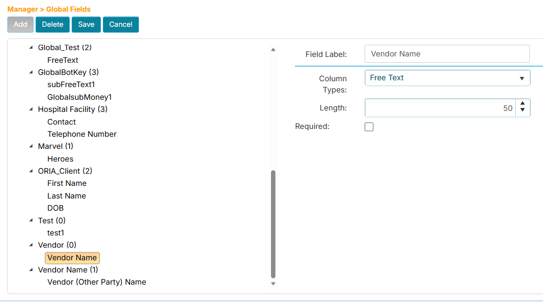 New global subfield with properties