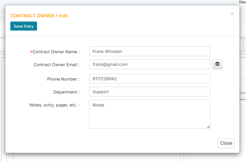 Multi Field - Edit entry sample