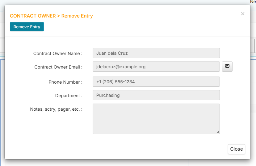 Multi Field - Remove entry sample