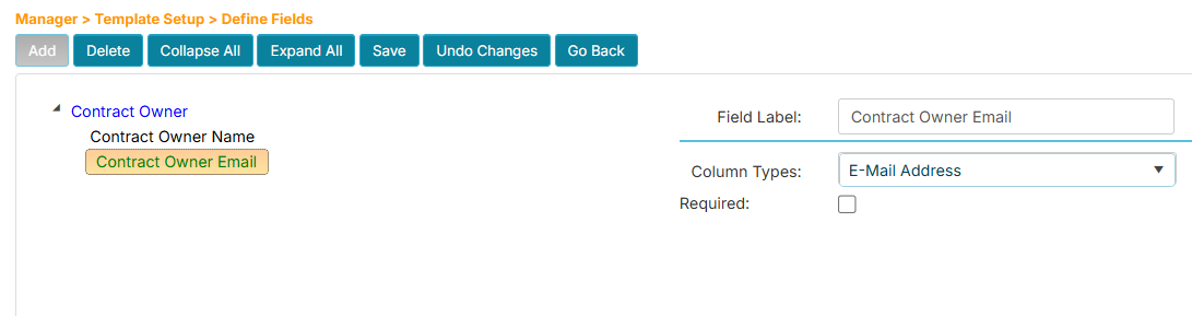Adding an email subfield to the Dropdown Box/Back field