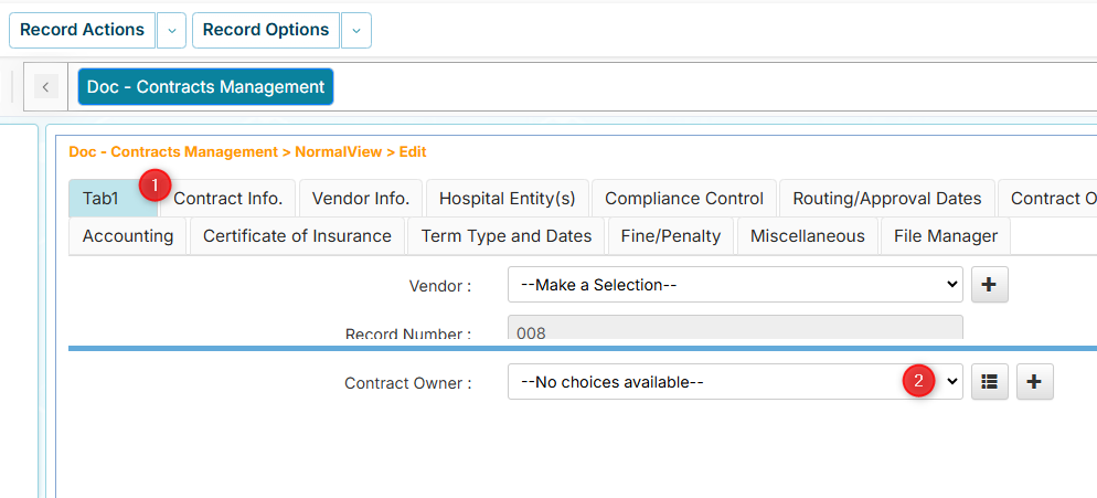 Dropdown Box/Back field in the form display