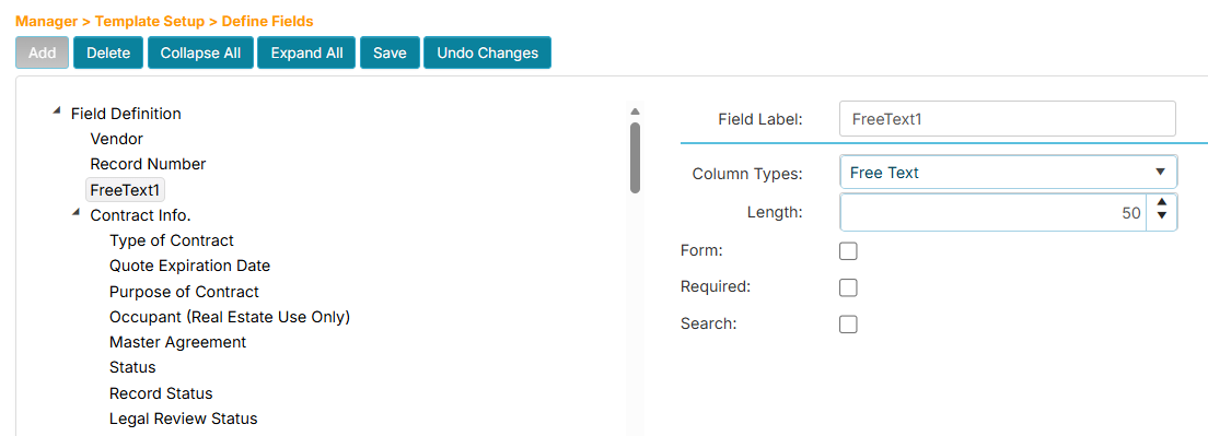 Field length assignment