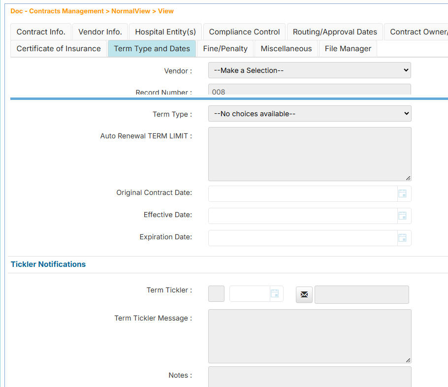 New Line field in the record